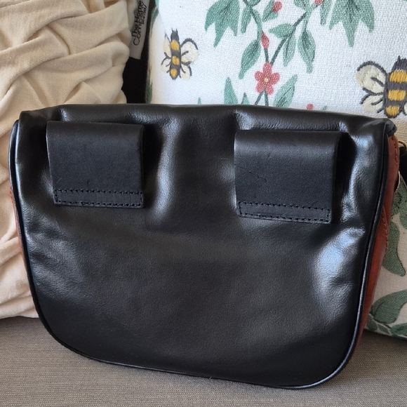 Clare V Two-Tone Leather Belt Bag Fanny Pack in Brown & Black - Picture 5 of 10